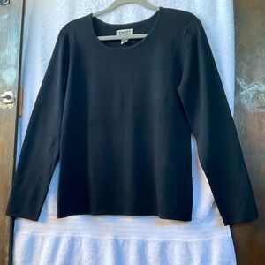 Chico’s Design Long Sleeve Pullover Sweater Black; EUC; 1